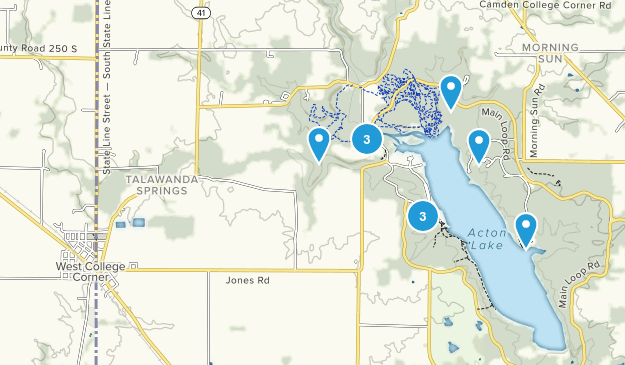 College Corner, Ohio Map