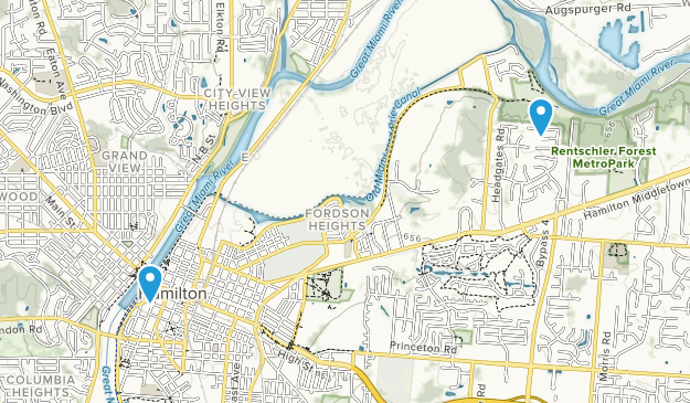 Hamilton, Ohio Map