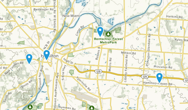 Hamilton, Ohio Map