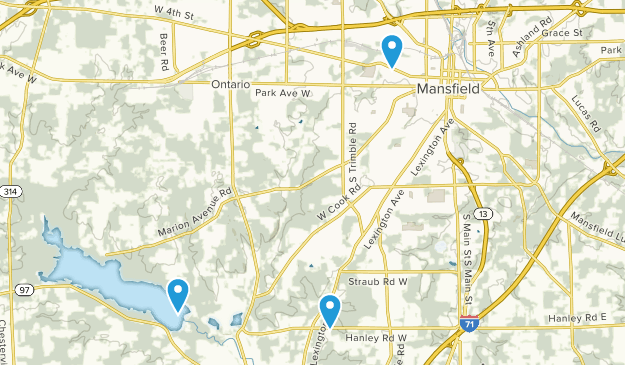 Mansfield, Ohio Map