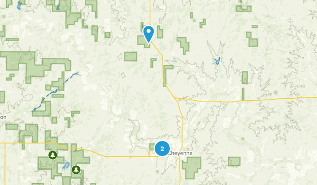 Cheyenne, Oklahoma Map