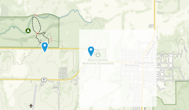 Cheyenne, Oklahoma Map