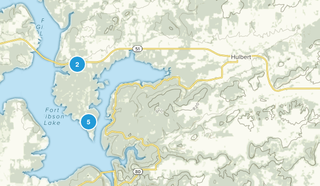 Hulbert, Oklahoma Map