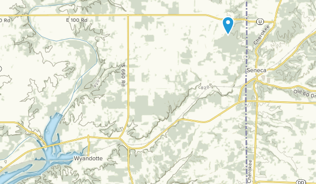 Wyandotte, Oklahoma Map