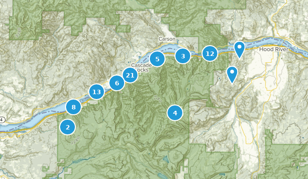 Cascade Locks, Oregon Map