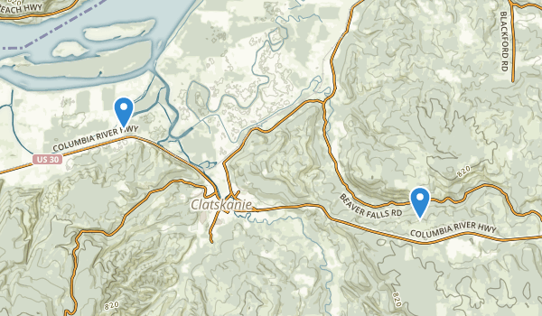 Clatskanie, Oregon Map
