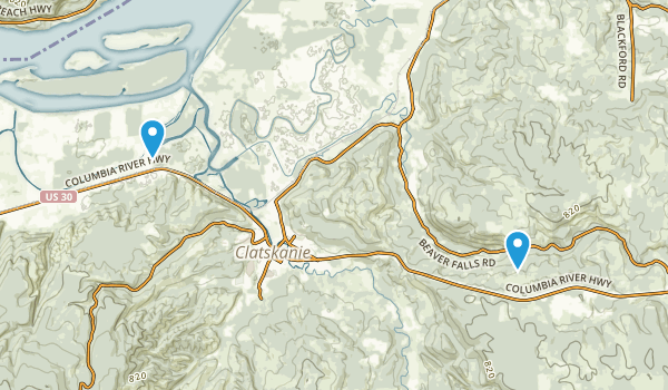 Clatskanie, Oregon Map