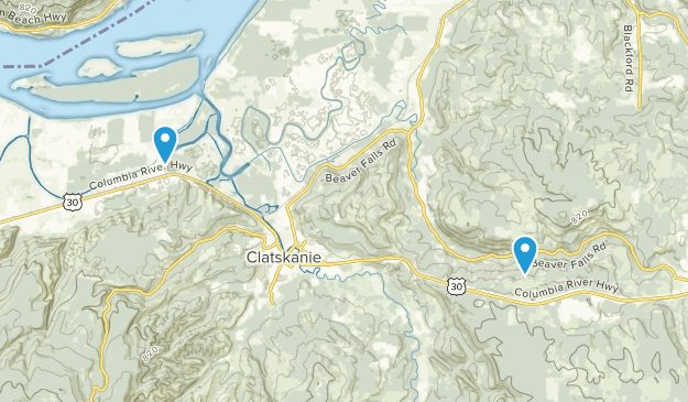 Clatskanie, Oregon Map