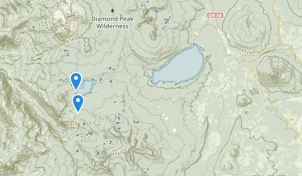 Crescent Lake, Oregon Map