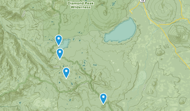 Crescent Lake, Oregon Map