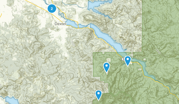 Dexter, Oregon Map