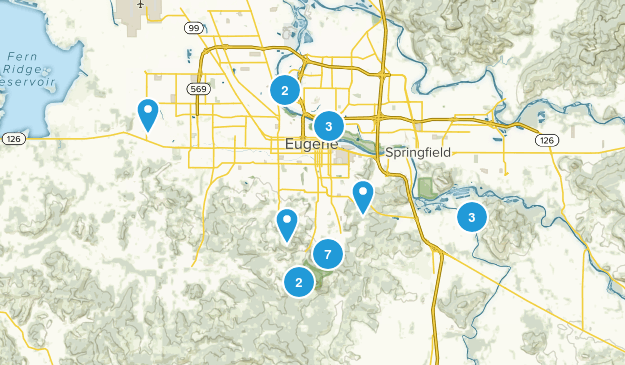 Eugene, Oregon Map