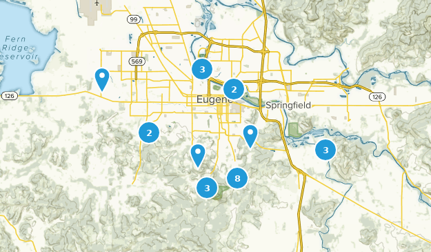 Eugene, Oregon Map