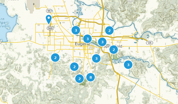 Eugene, Oregon Map