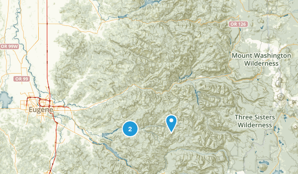 Fall Creek, Oregon Map