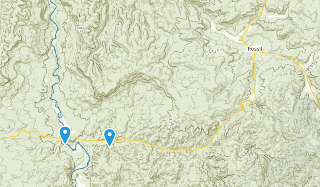 Fossil, Oregon Map