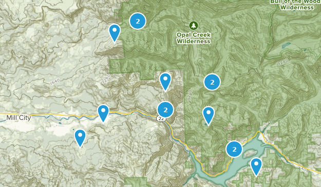 Gates, Oregon Map