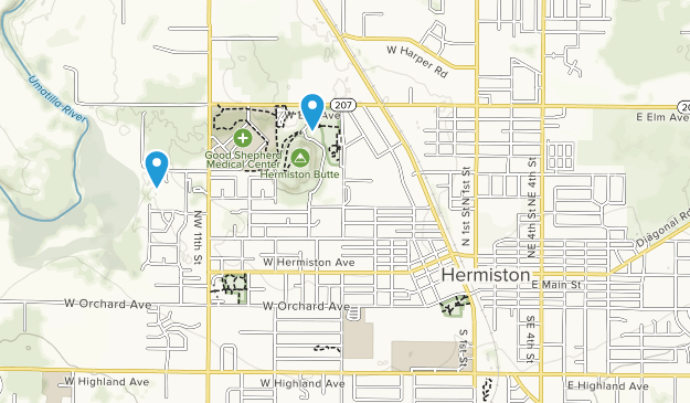 Hermiston, Oregon Map
