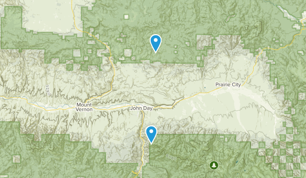 John Day, Oregon Map