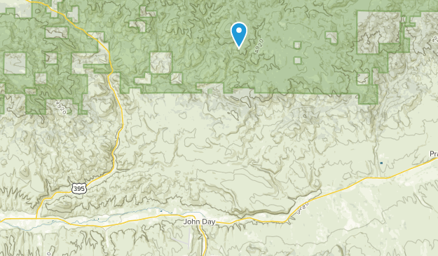 John Day, Oregon Map
