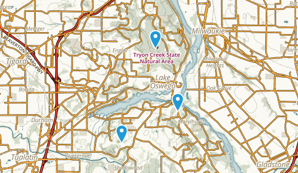 Lake Oswego, Oregon Map