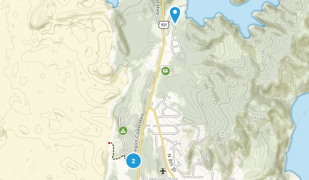 Lakeside, Oregon Map