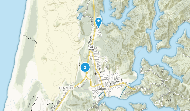 Lakeside, Oregon Map