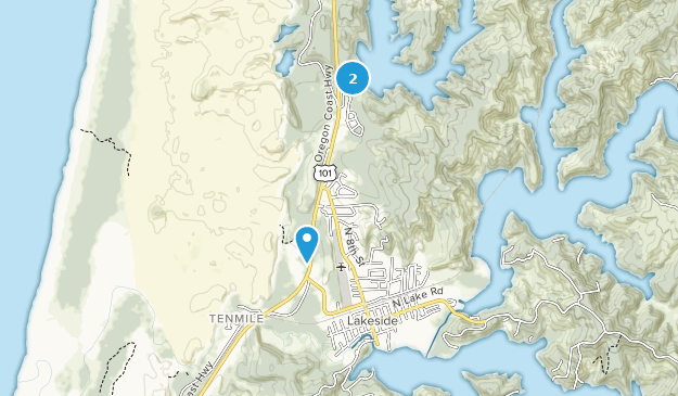 Lakeside, Oregon Map
