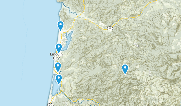 Lincoln City, Oregon Map