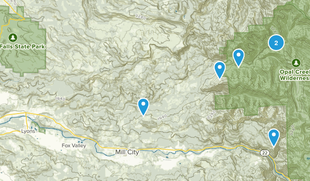 Lyons, Oregon Map