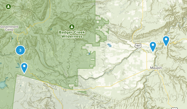 Maupin, Oregon Map