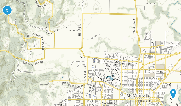 McMinnville, Oregon Map