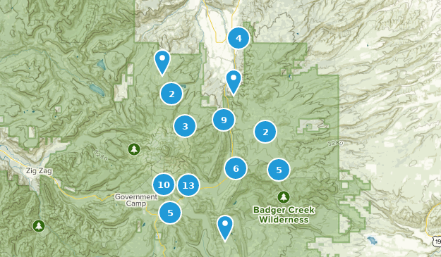 Mount Hood Parkdale, Oregon Map