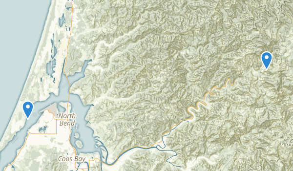 North Bend, Oregon Map