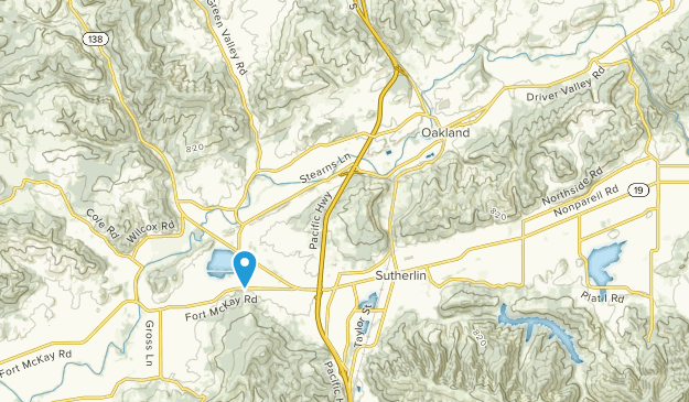 Oakland, Oregon Map