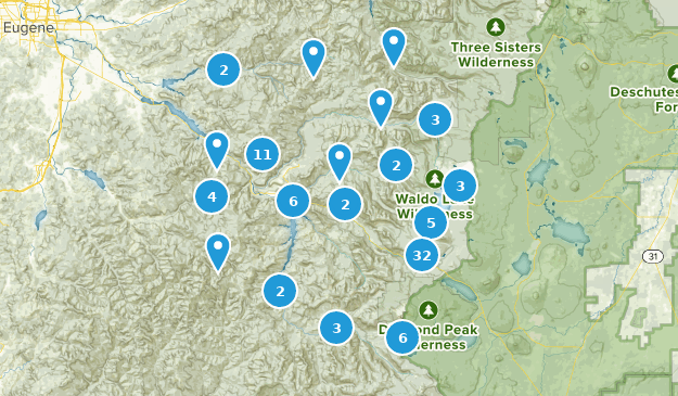 Oakridge, Oregon Map