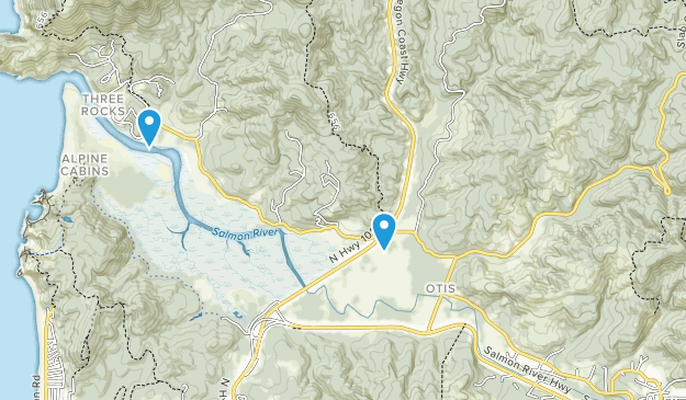 Otis, Oregon Map