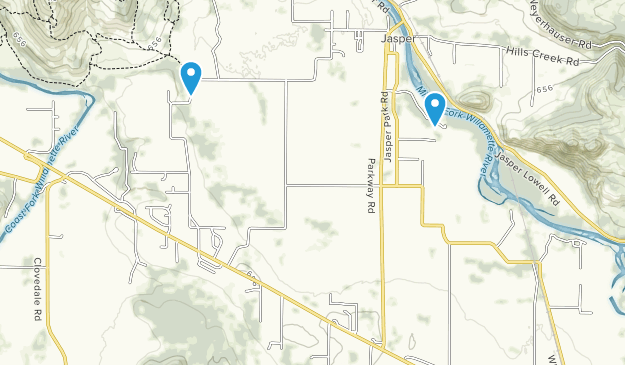 Pleasant Hill, Oregon Map