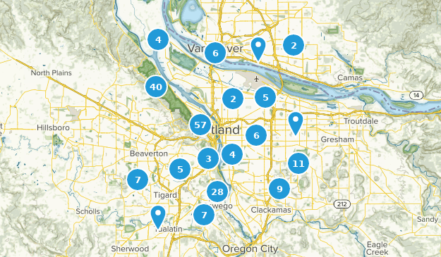 Portland, Oregon Map