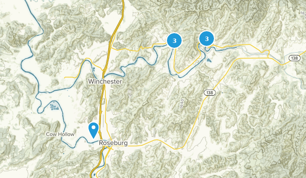Roseburg, Oregon Map