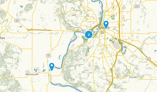 Salem, Oregon Map