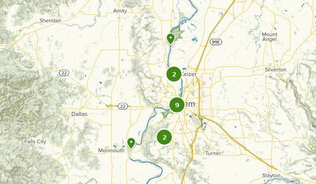 Salem, Oregon Map
