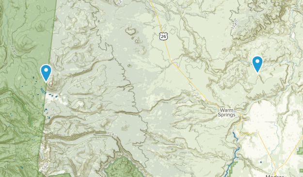 Warm Springs, Oregon Map