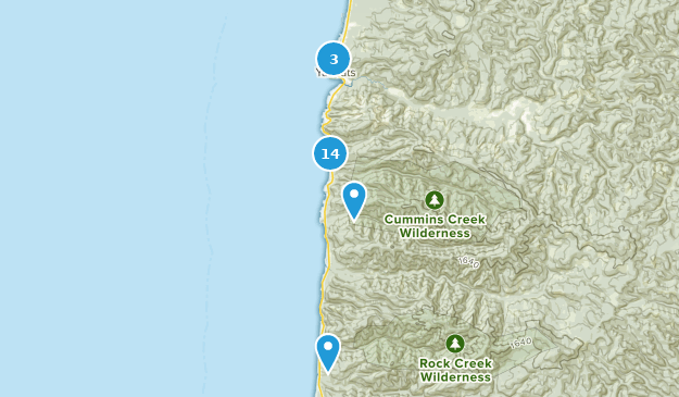 Yachats, Oregon Map