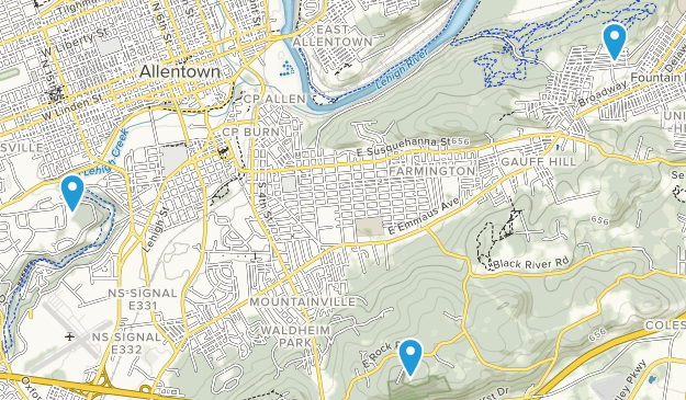 Vector map Allentown Pennsylvania 4 10