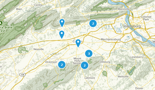 Carlisle, Pennsylvanie Map