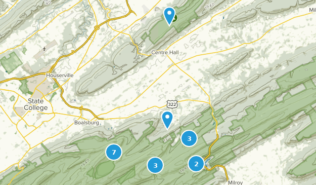 Centre Hall, Pennsylvanie Map