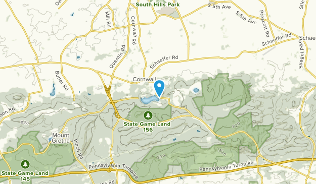 Cornwall Furnace, Pennsylvania Map