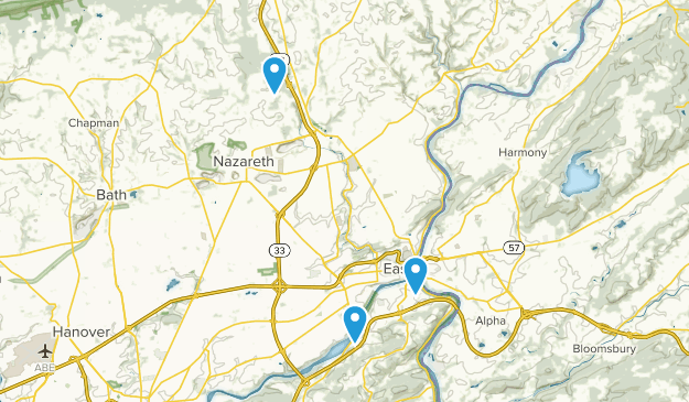 Easton, Pennsylvanie Map