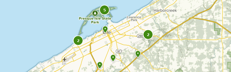 erie bike trail map